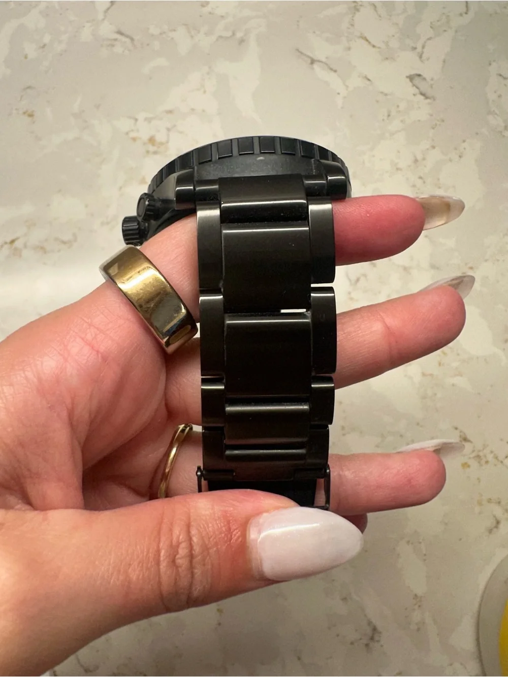 Nixon Black Stainless Chronograph Watch